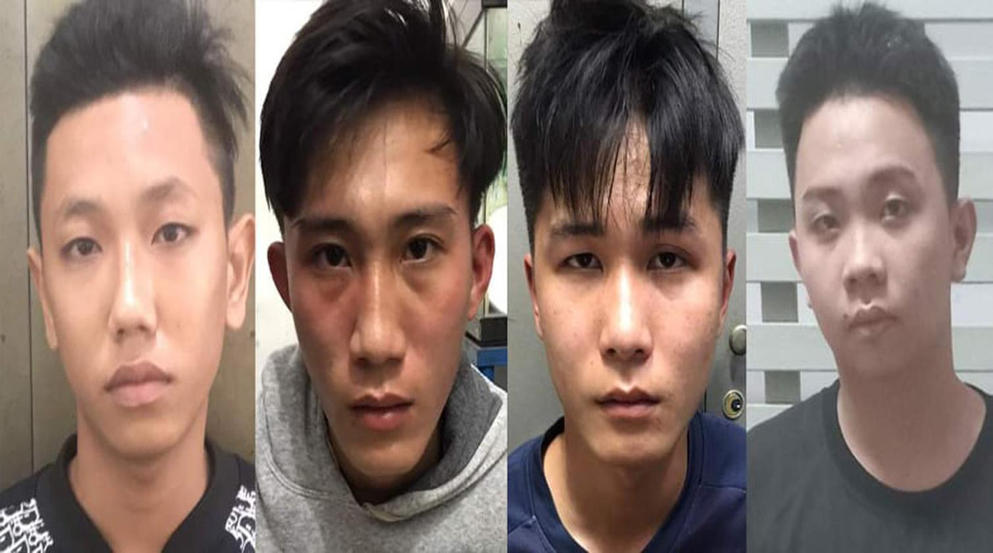 Các nghi phạm bị bắt.