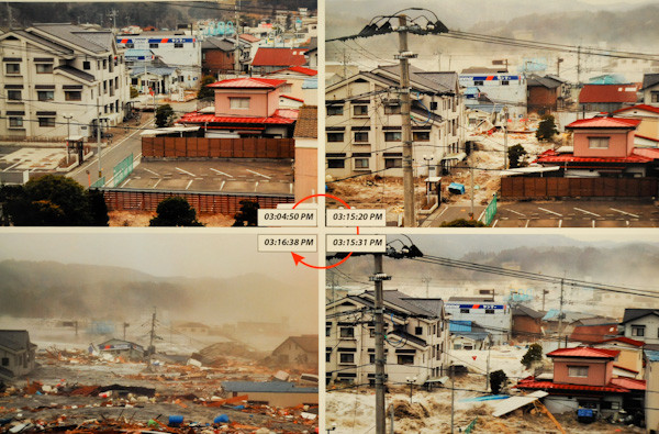 Giây phút kinh hoàng của trận sóng thần tại Nhật Bản