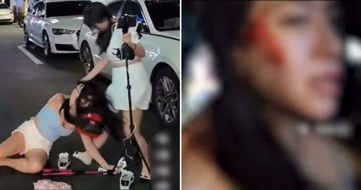 Nữ streamer hành hung đàn chị trên sóng livestream khiến nạn nhân bị thương trên mặt. Ảnh: Koreaboo. Nữ streamer hành hung đàn chị trên sóng livestream khiến nạn nhân bị thương trên mặt. Ảnh: Koreaboo.