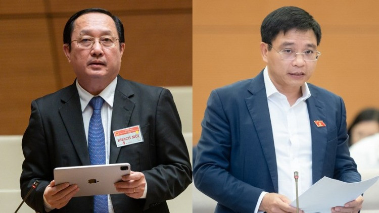 Bộ trưởng Khoa học và Công nghệ Huỳnh Thành Đạt (trái) và Bộ trưởng Giao thông Vận tải Nguyễn Văn Thắng. Bộ trưởng Khoa học và Công nghệ Huỳnh Thành Đạt (trái) và Bộ trưởng Giao thông Vận tải Nguyễn Văn Thắng.