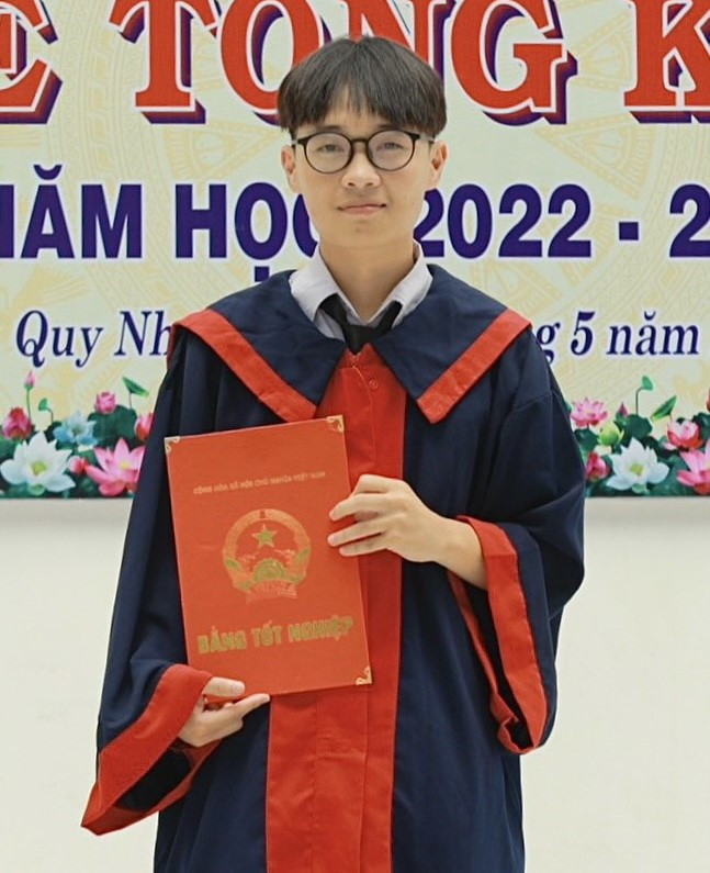 Thủ khoa khối C00 tỉnh Bình Định năm 2023 Nguyễn Văn Trọng. (Ảnh: NVCC) Thủ khoa khối C00 tỉnh Bình Định năm 2023 Nguyễn Văn Trọng. (Ảnh: NVCC)