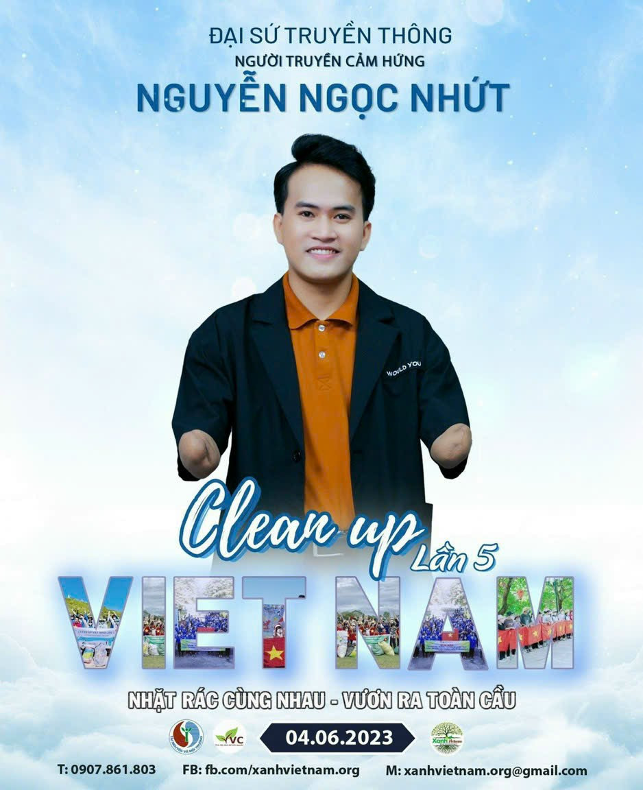 Nguyễn Ngọc Nhứt trở thành đại sứ truyền thông cho chiến dịch tình nguyện 'Clean Up Việt Nam' lần 5. (Ảnh: NVCC).