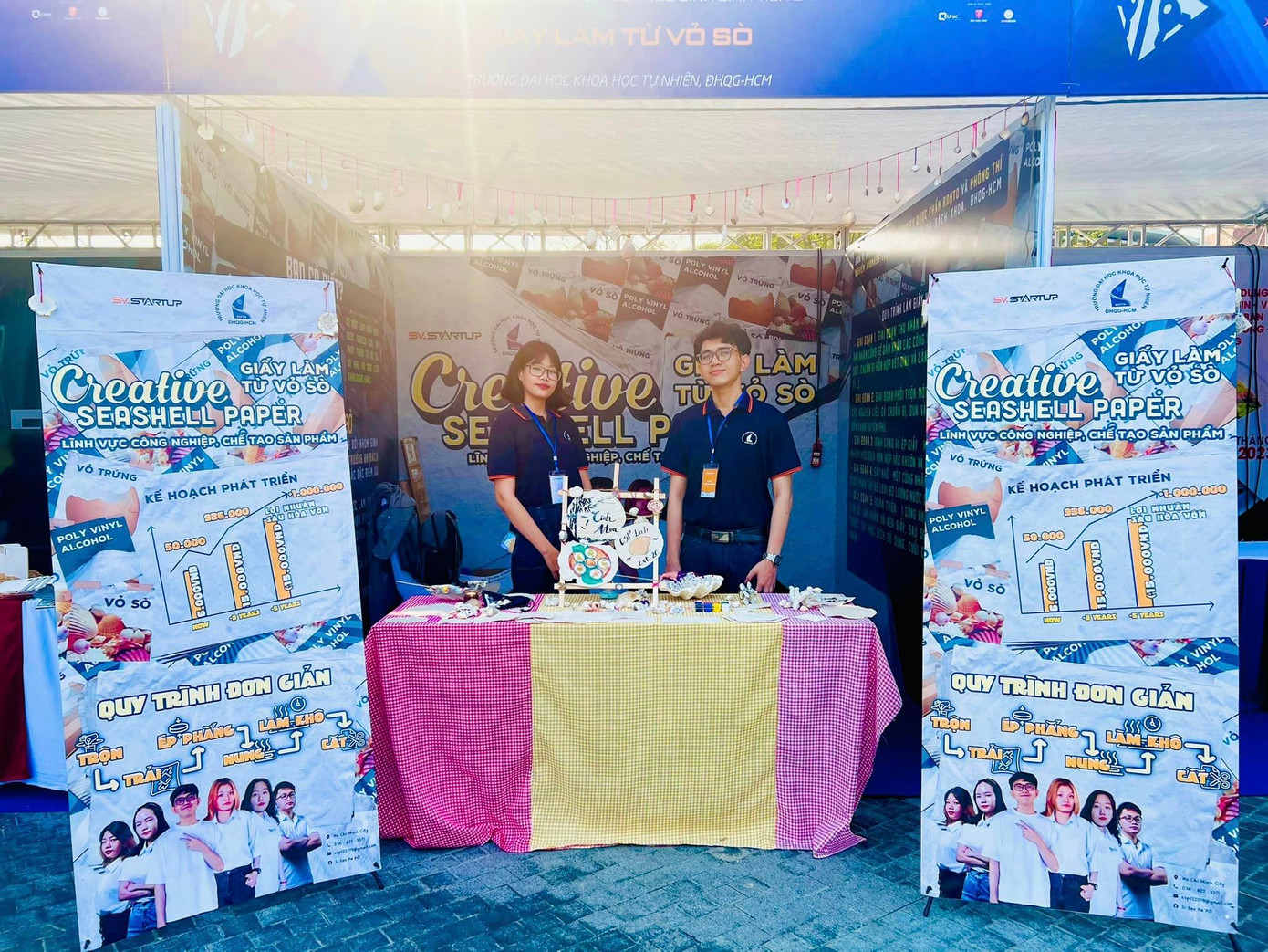 Gian hàng triển lãm của nhóm tại ngày hội. Gian hàng triển lãm của nhóm tại ngày hội.