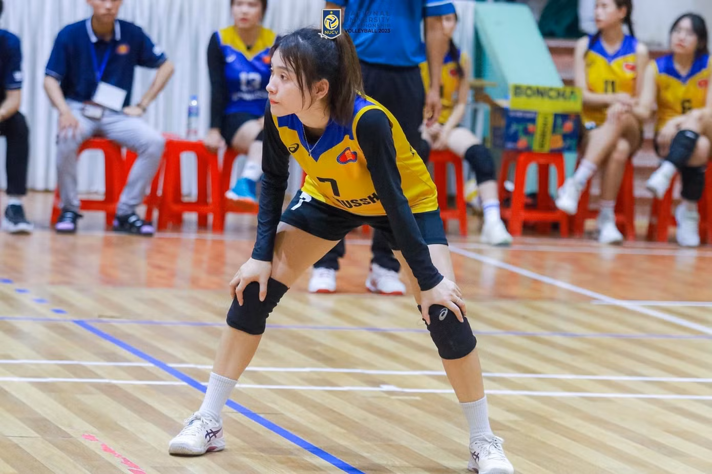 Thiên Ân đang nỗ lực hết mình cho niềm đam mê bóng chuyền.