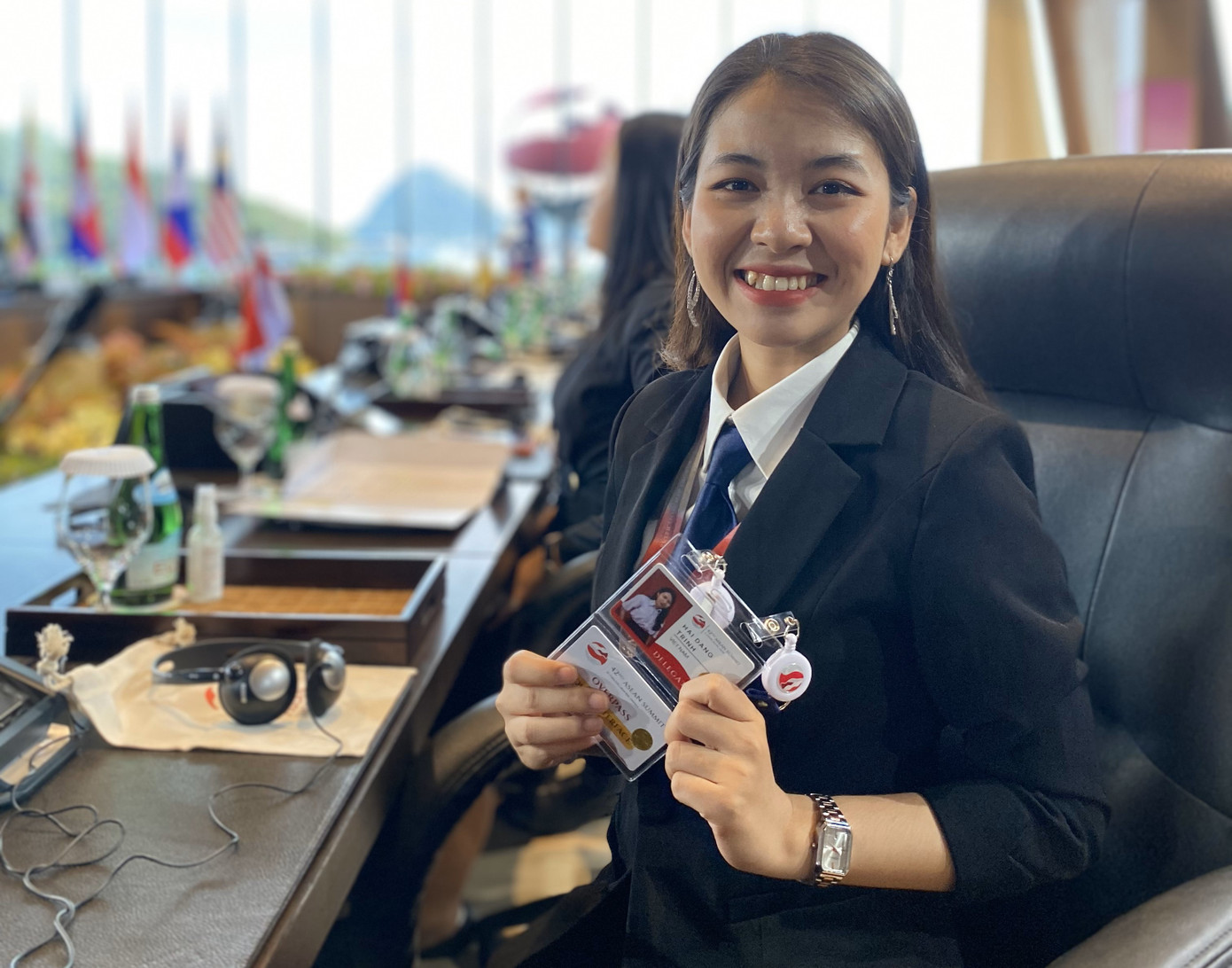 Hải Đăng vô cùng hào hứng trong phiên Hội nghị. (Ảnh: NVCC)