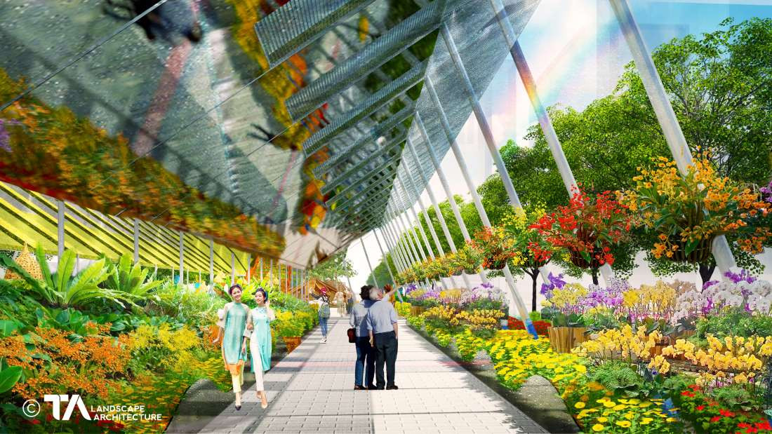 Đường hoa Nguyễn Huệ Tết Giáp Thìn sẽ phục vụ từ 19h ngày 7/2/2024 đến 21h00 ngày 14/2/2024. Thời gian thi công từ 7h ngày 21/1/2024 đến 12h ngày 7/2/2024.