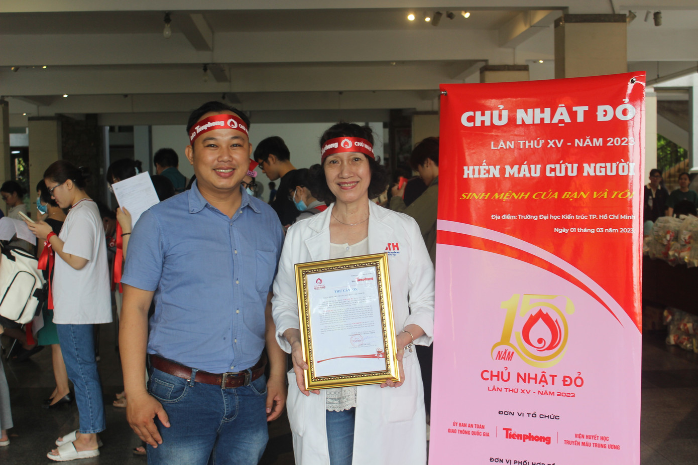 Kết thúc chương trình Ban Tổ chức thu về 160 đơn vị máu.