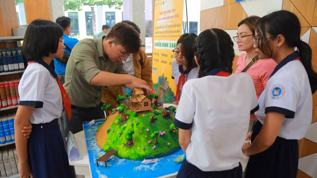 Một mô hình sáng tạo được trưng bày tại Cuộc thi Sáng tạo dành cho Thanh thiếu nhi TPHCM.