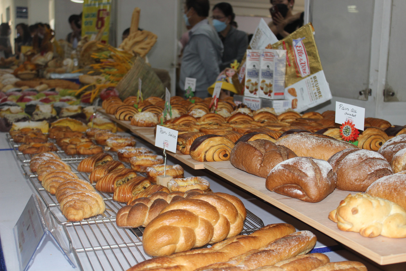 Các loại bánh mì được triển lãm tại Lễ hội.