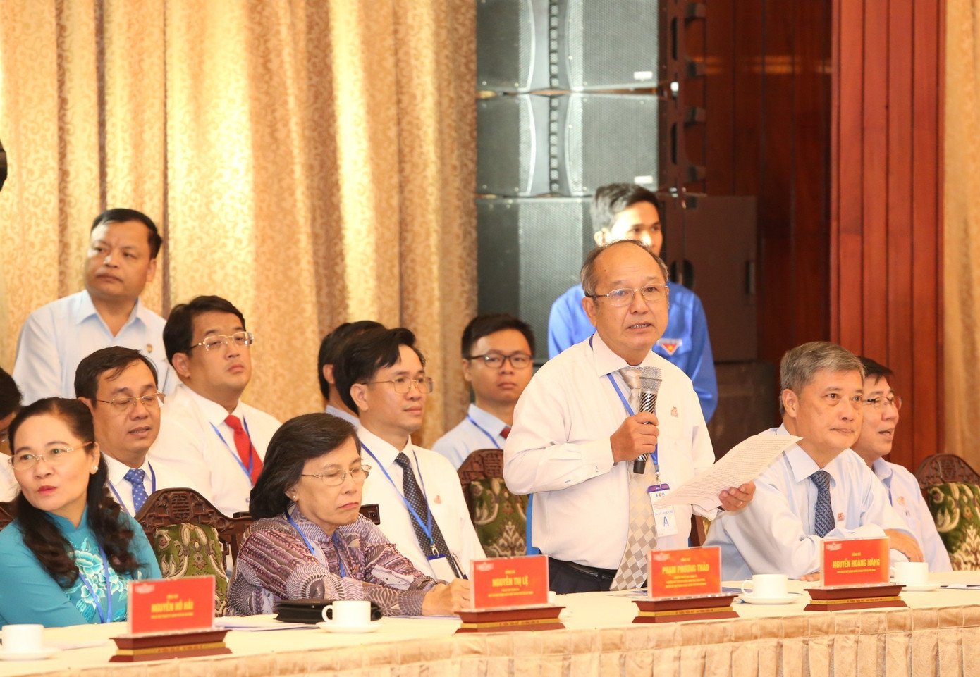 Nguyên bí thư Thành Đoàn Nguyễn Hoàng Năng, Chỉ huy trưởng "Ánh sáng văn hóa Hè" năm 1994, chia sẻ hồi ức về tình nguyện. (Ảnh: Ngô Tùng)