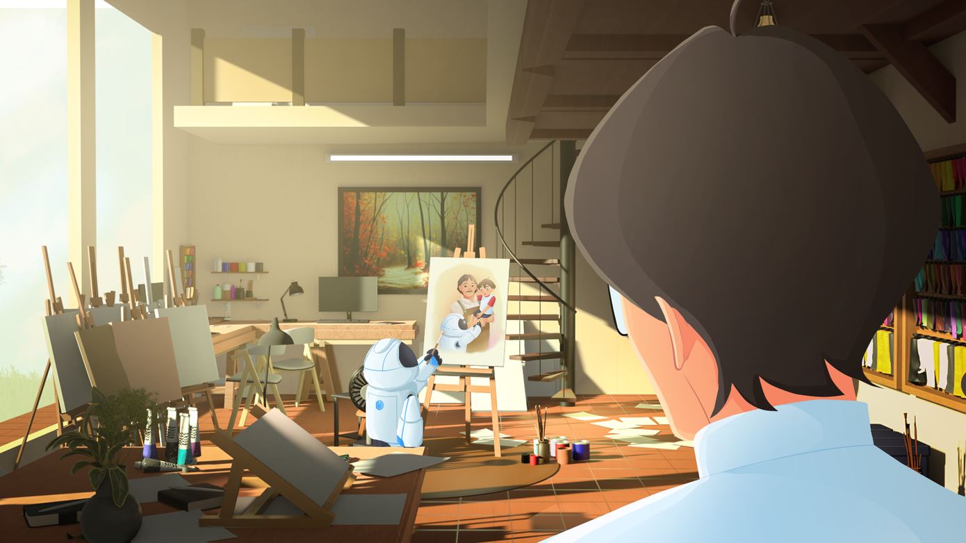 Hình ảnh trong phim “Bức tranh của bố”. (Ảnh: NVCC)