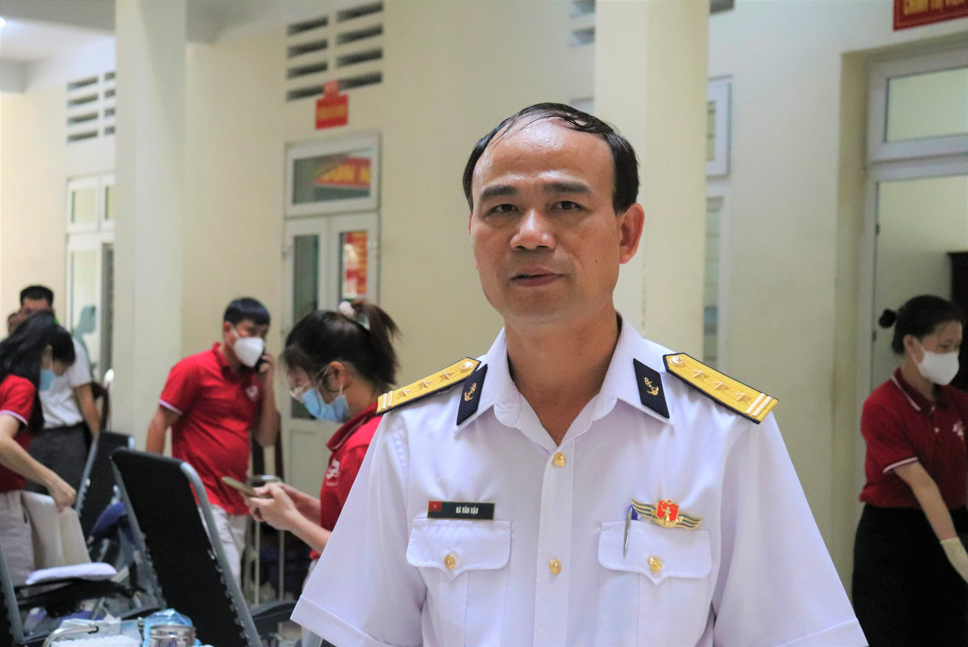 Ông Hà Văn Hậu, Phó Chính ủy trường CĐ Kỹ thuật Hải Quân. Ảnh: Như Ngọc