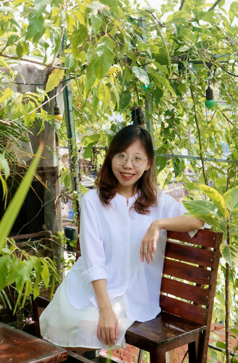 Thu Thủy luôn tươi cười với người đối diện. (Ảnh: NVCC) Thu Thủy luôn tươi cười với người đối diện. (Ảnh: NVCC)