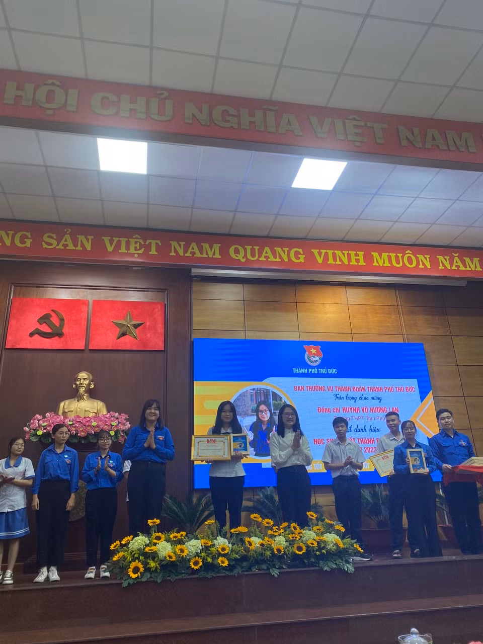 Hương Lan đã đạt danh hiệu 'Học sinh 3 tốt' cấp TP. Thủ Đức, năm 2023.