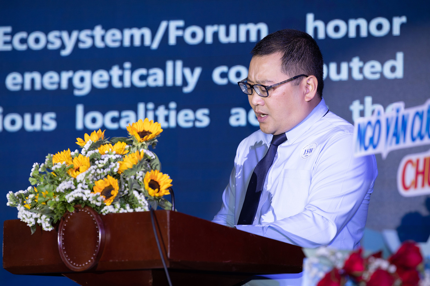 Anh Nguyễn Thanh Hân (Giám đốc Trung tâm CTXH Thanh thiếu niên) phát biểu tại chương trình.