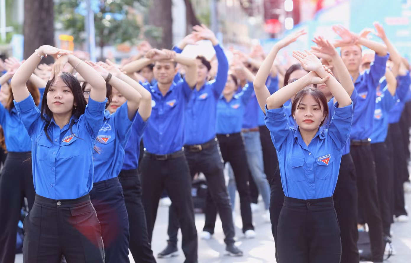 Hơn 1.500 tình nguyện viên có mặt từ sớm để tham gia Ngày hội.