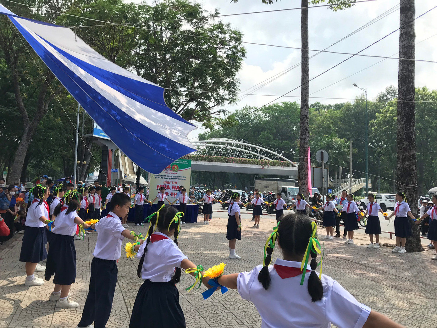 Ngày hội là dịp để các em thiếu nhi trong toàn TPHCM được gặp gỡ, giao lưu, rèn luyện các kỹ năng. (Ảnh: Bích Ngọc)