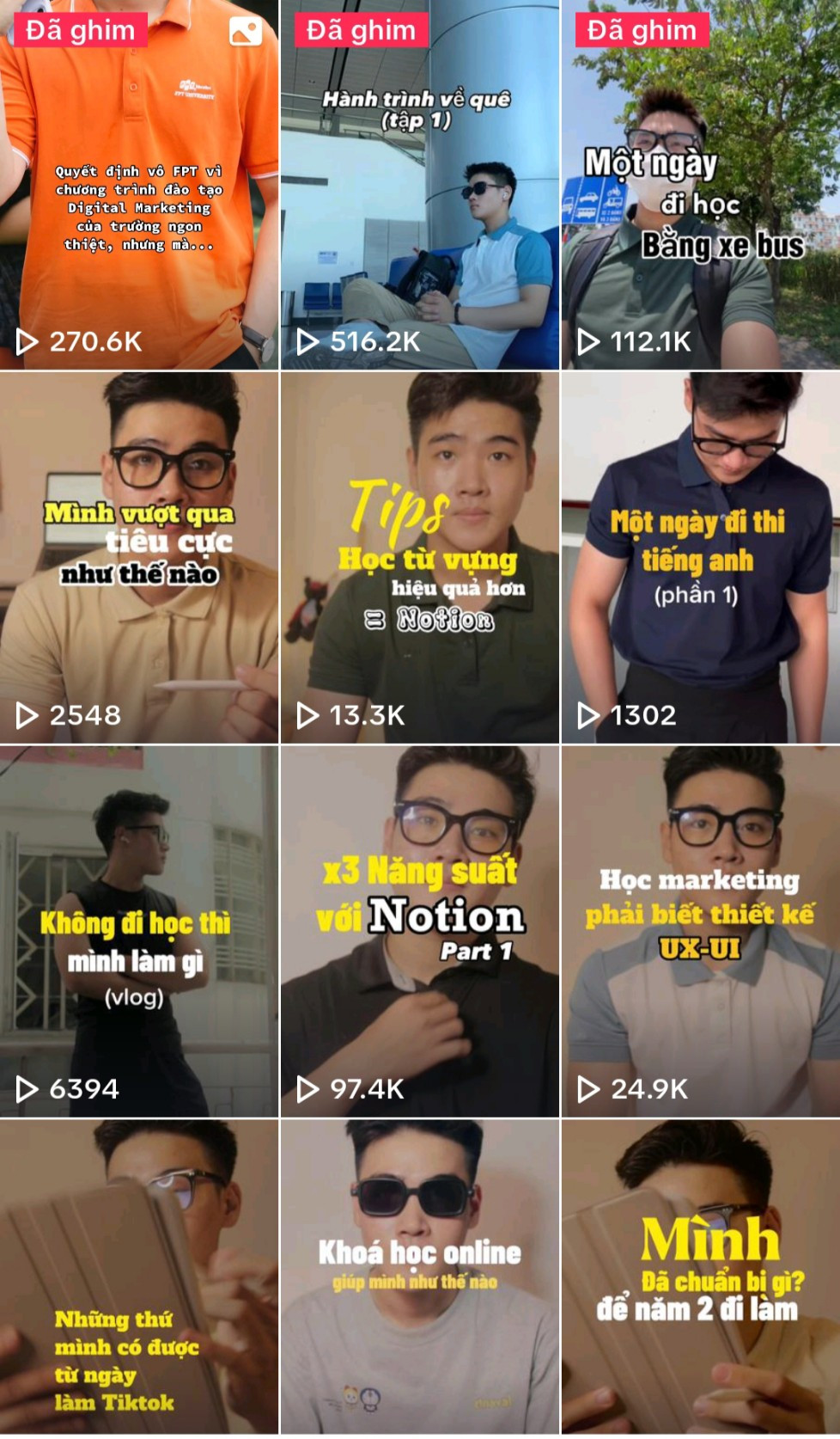 Kênh TikTok của Nguyên chủ yếu chia sẻ về bí kíp học tập và cuộc sống sinh viên. Kênh TikTok của Nguyên chủ yếu chia sẻ về bí kíp học tập và cuộc sống sinh viên.