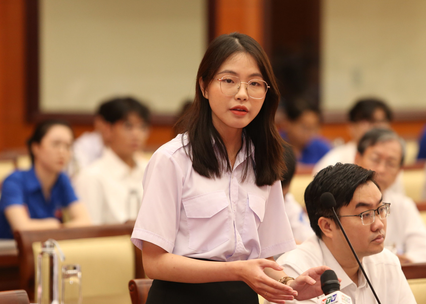 Phó Chủ tịch Hội Sinh viên TP. HCM Nguyễn Thị Châu Anh phát biểu tại chương trình. (Ảnh: Ngô Tùng) Phó Chủ tịch Hội Sinh viên TP. HCM Nguyễn Thị Châu Anh phát biểu tại chương trình. (Ảnh: Ngô Tùng)