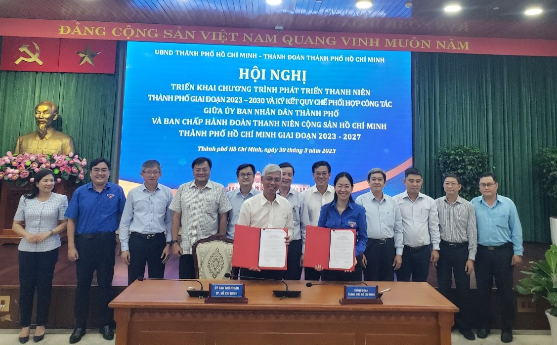UBND TPHCM và Ban Chấp hành Thành Đoàn TNCS Hồ Chí Minh TPHCM ký kết quy chế phối hợp công tác giữa giai đoạn 2023 - 2027.