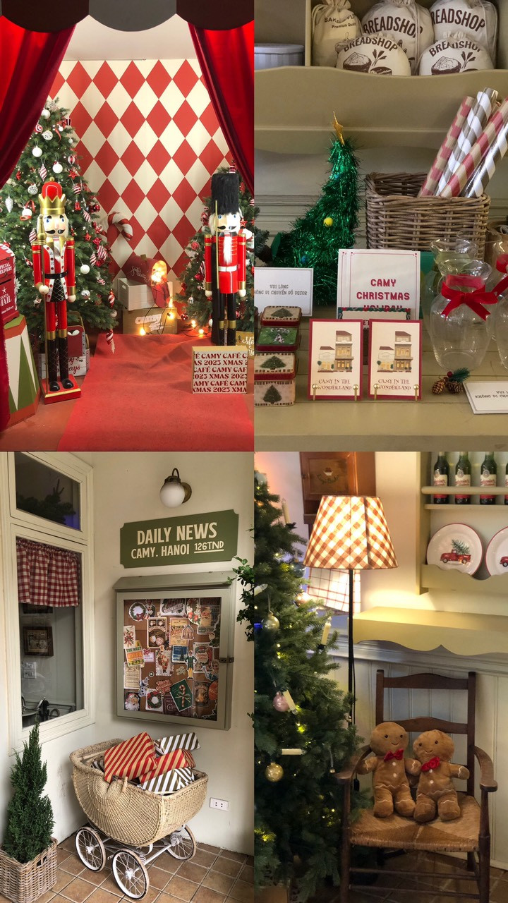 “Không gian ở đây rất ấm cúng, được trang bày xinh xắn như một bộ phim giáng sinh mà hồi bé mình hay thấy ở trên phim”, Bảo Ngọc chia sẻ. “Không gian ở đây rất ấm cúng, được trang bày xinh xắn như một bộ phim giáng sinh mà hồi bé mình hay thấy ở trên phim”, Bảo Ngọc chia sẻ.