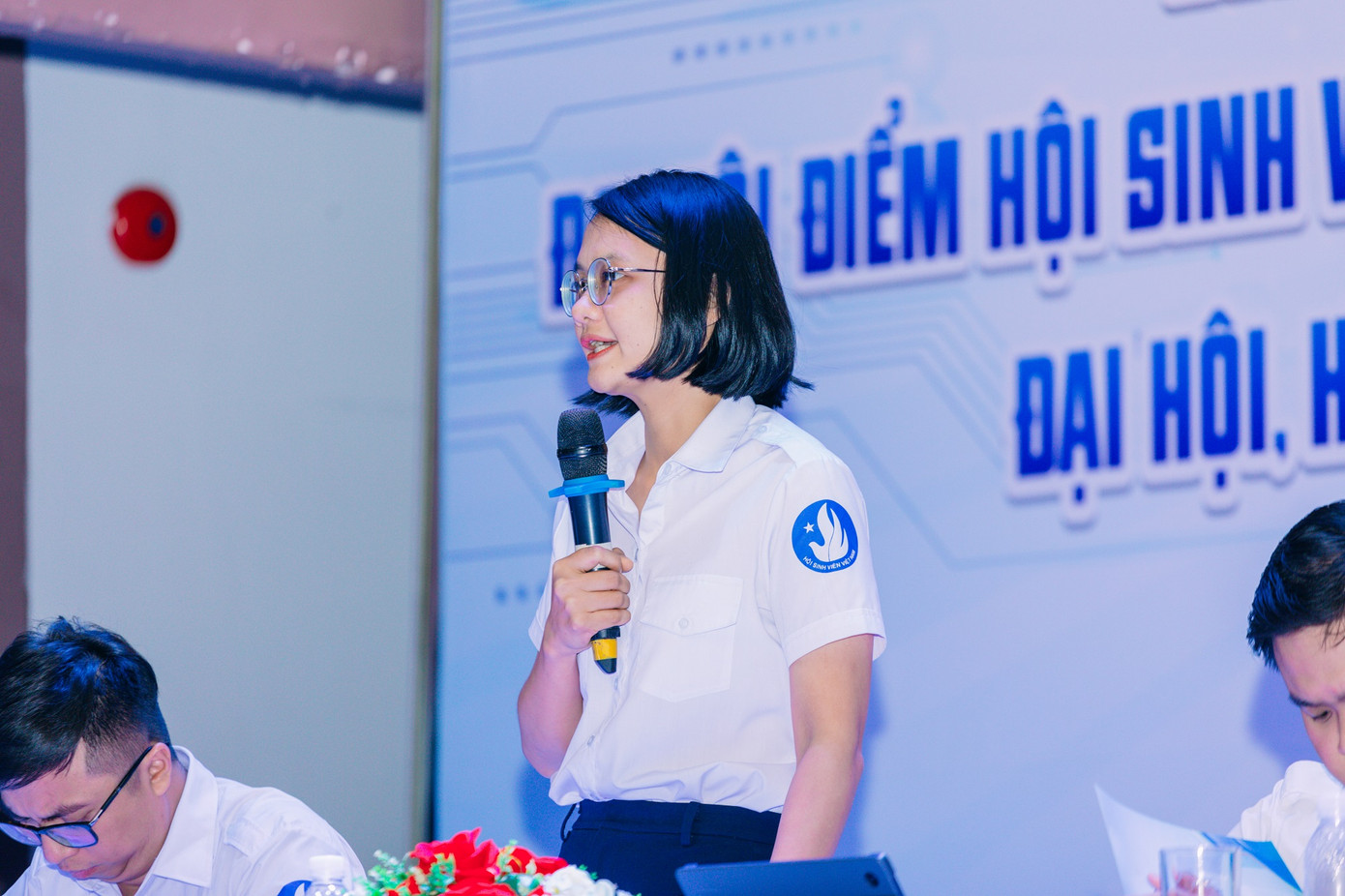 Chủ tịch Hội Sinh viên TP. HCM Trần Thu Hà phát biểu tại Hội nghị. Chủ tịch Hội Sinh viên TP. HCM Trần Thu Hà phát biểu tại Hội nghị.