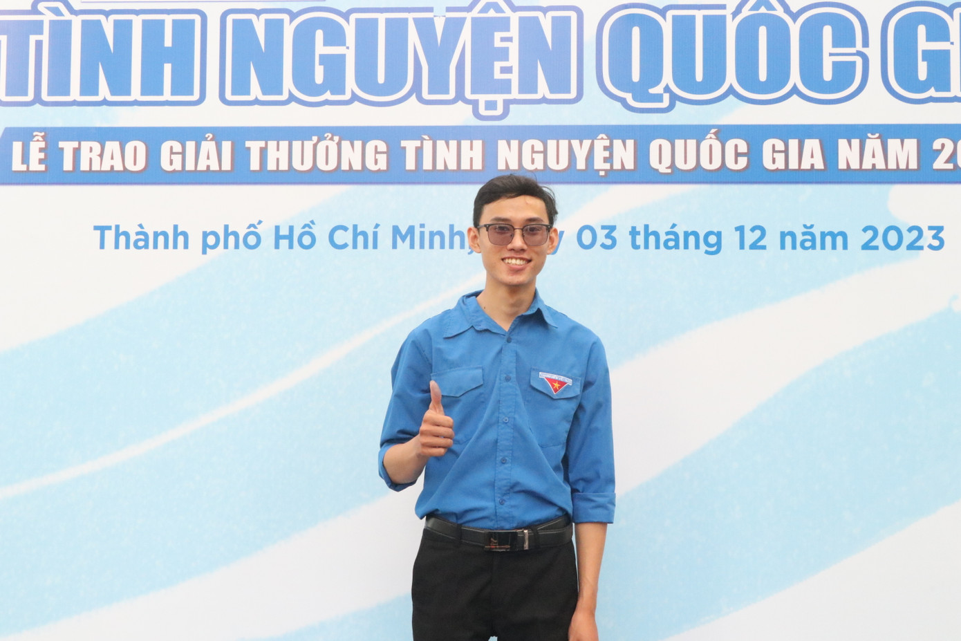 Phạm Quốc Thắng tràn đầy sức trẻ tại ngày hội. (Ảnh: Lan Huỳnh)