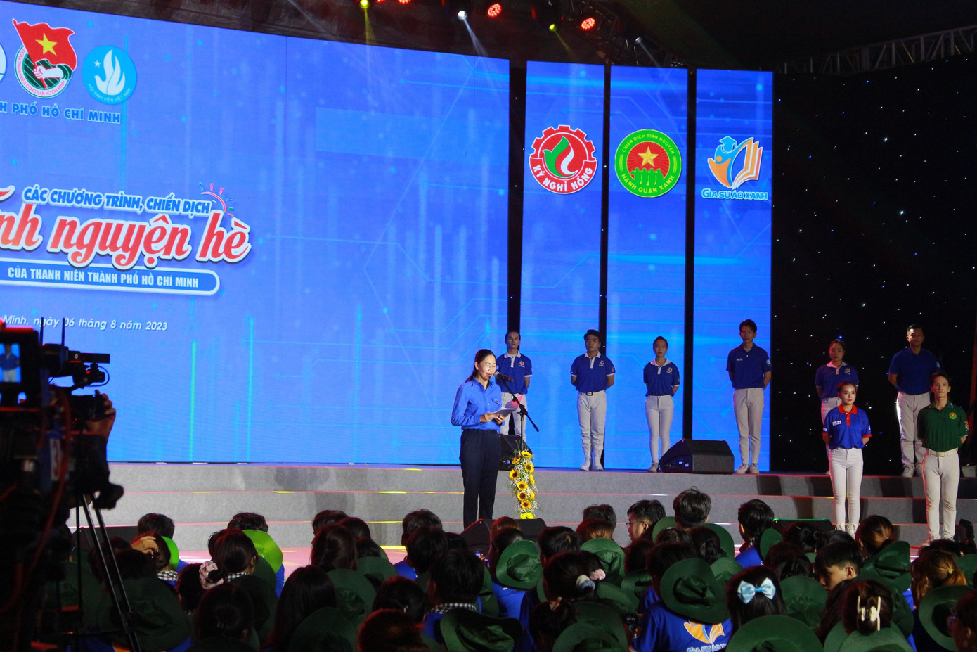 Chị Phan Thị Thanh Phương - Bí thư Thành Đoàn TP. HCM phát biểu tại chương trình.