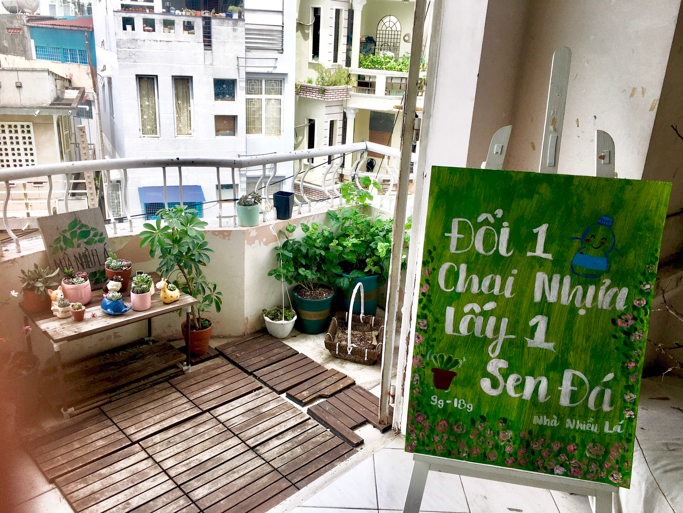 Hoạt động "Đổi chai nhựa lấy sen đá" do 'Nhà nhiều lá' phát động. Hoạt động "Đổi chai nhựa lấy sen đá" do 'Nhà nhiều lá' phát động.