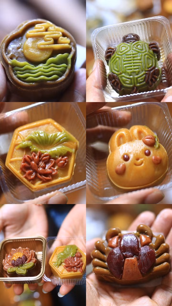 Khoảnh khắc các bạn trẻ làm bánh được lưu lại.