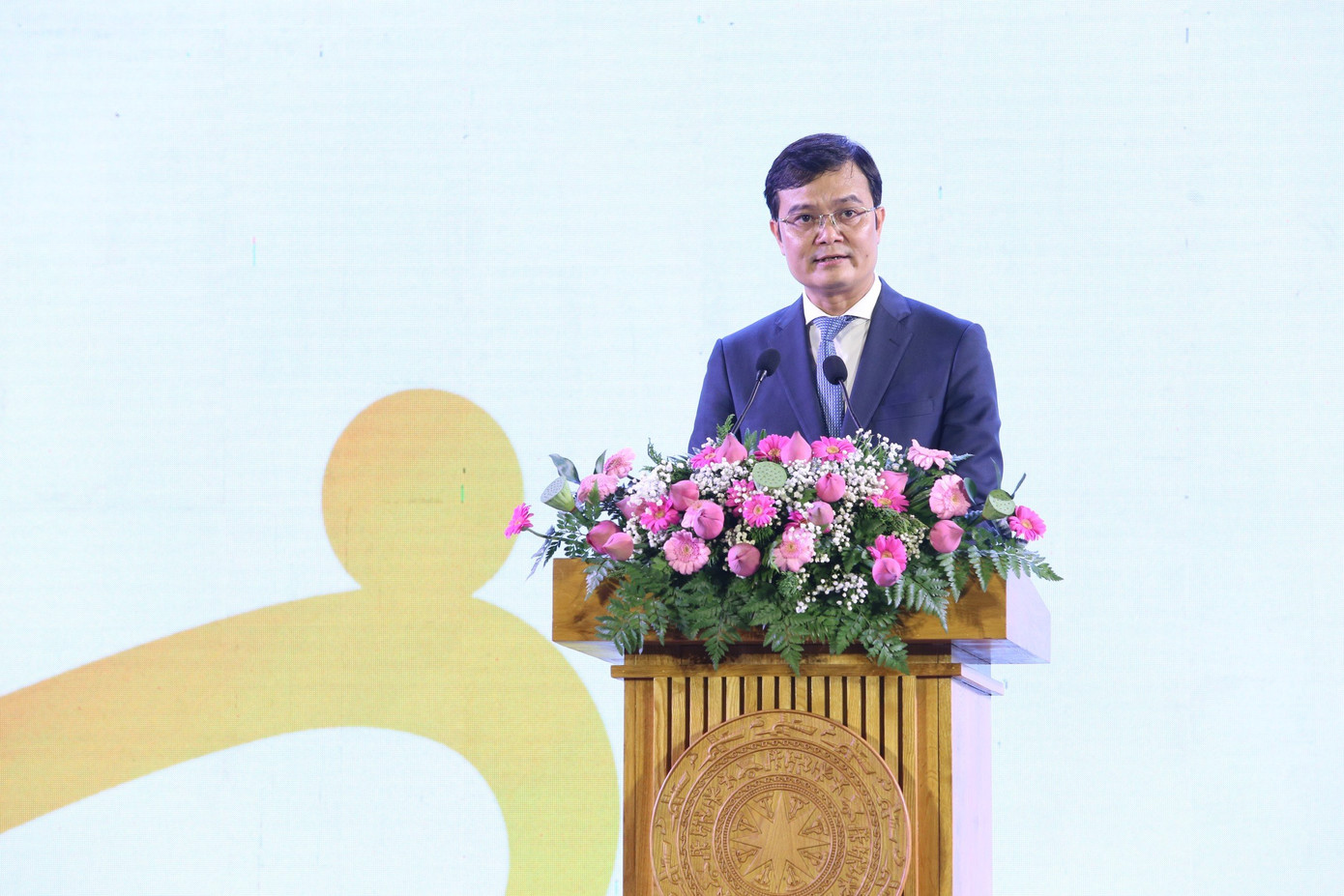 Bí thư thứ nhất T.Ư Đoàn Bùi Quang Huy phát biểu tại chương trình. (Ảnh: Ngô Tùng)