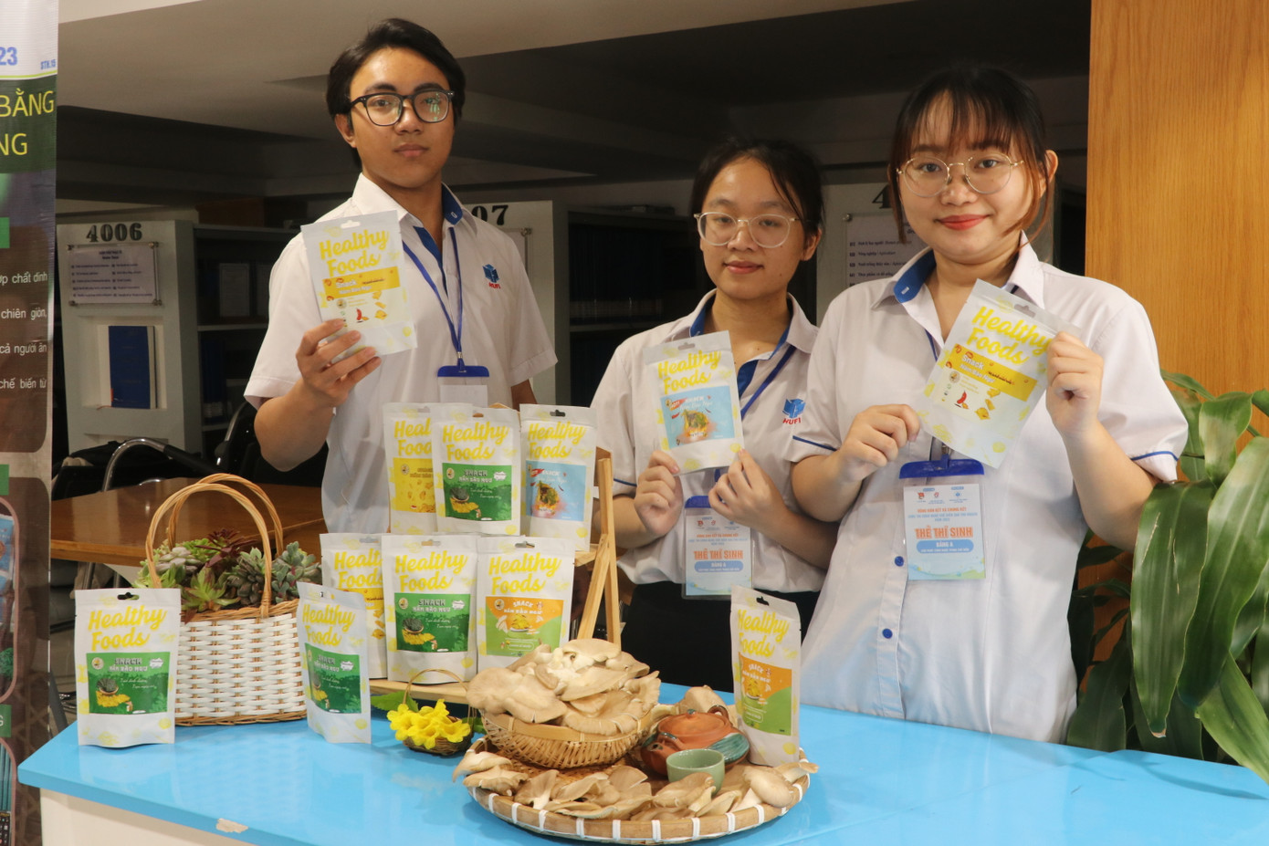 Nhóm Trâm Anh đã chuẩn bị đề tài nghiên cứu này trong vòng một năm. (Ảnh: Lan Huỳnh).