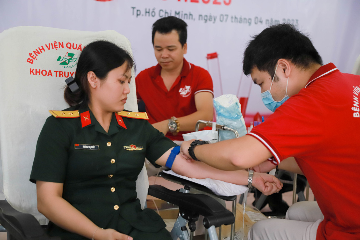 Theo ghi nhận, rất đông các chiến sĩ tham gia chương trình đều đã từng hiến máu ít nhất 1 lần trước đây.