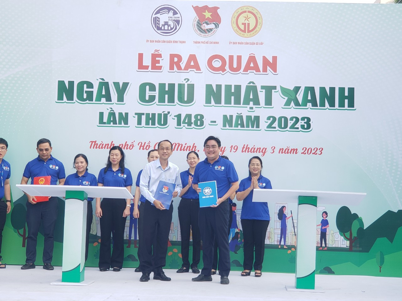 Tại Lễ phát động đã diễn ra ký kết phối hợp thực hiện các nội dung cải tạo cảnh quan tuyến rạch Lăng 2 giữa UBND quận Bình Thạnh, UBND quận Gò Vấp và Ban Thường vụ Thành Đoàn TPHCM giai đoạn 2023 - 2025.