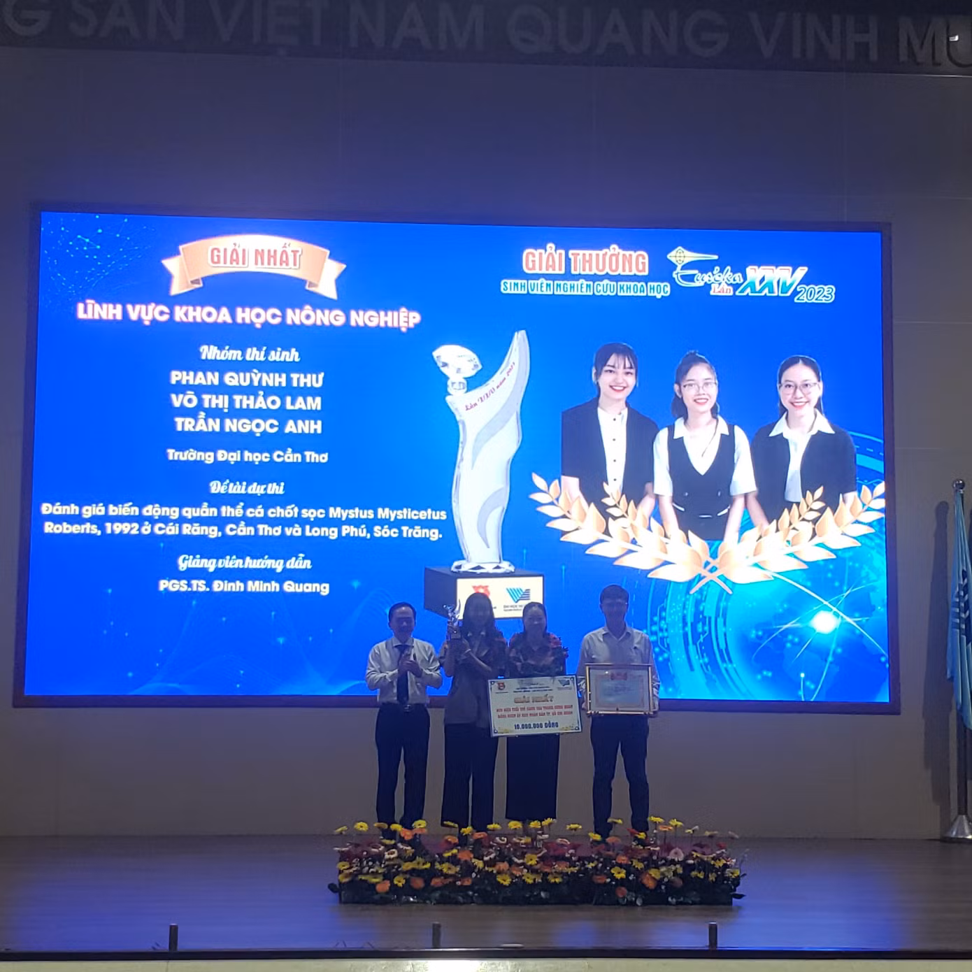 Giải thưởng Sinh viên Nghiên cứu Khoa học Euréka năm 2023 đã trao cho 14 giải Nhất.