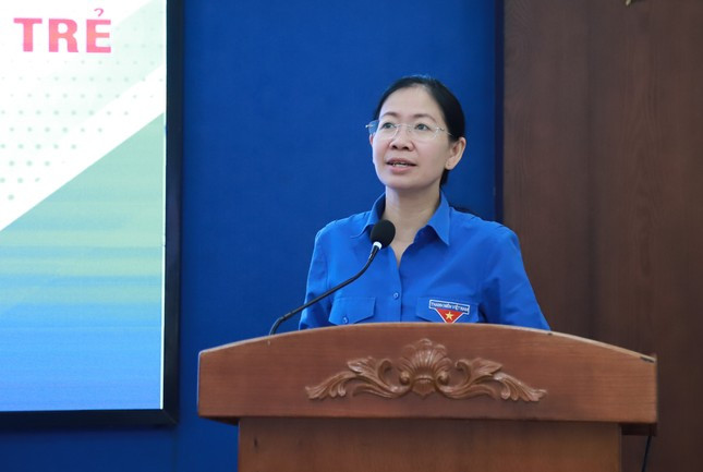 Bí thư Thành Đoàn TP. HCM Phan Thị Thanh Phương phát biểu tại chương trình. Bí thư Thành Đoàn TP. HCM Phan Thị Thanh Phương phát biểu tại chương trình.