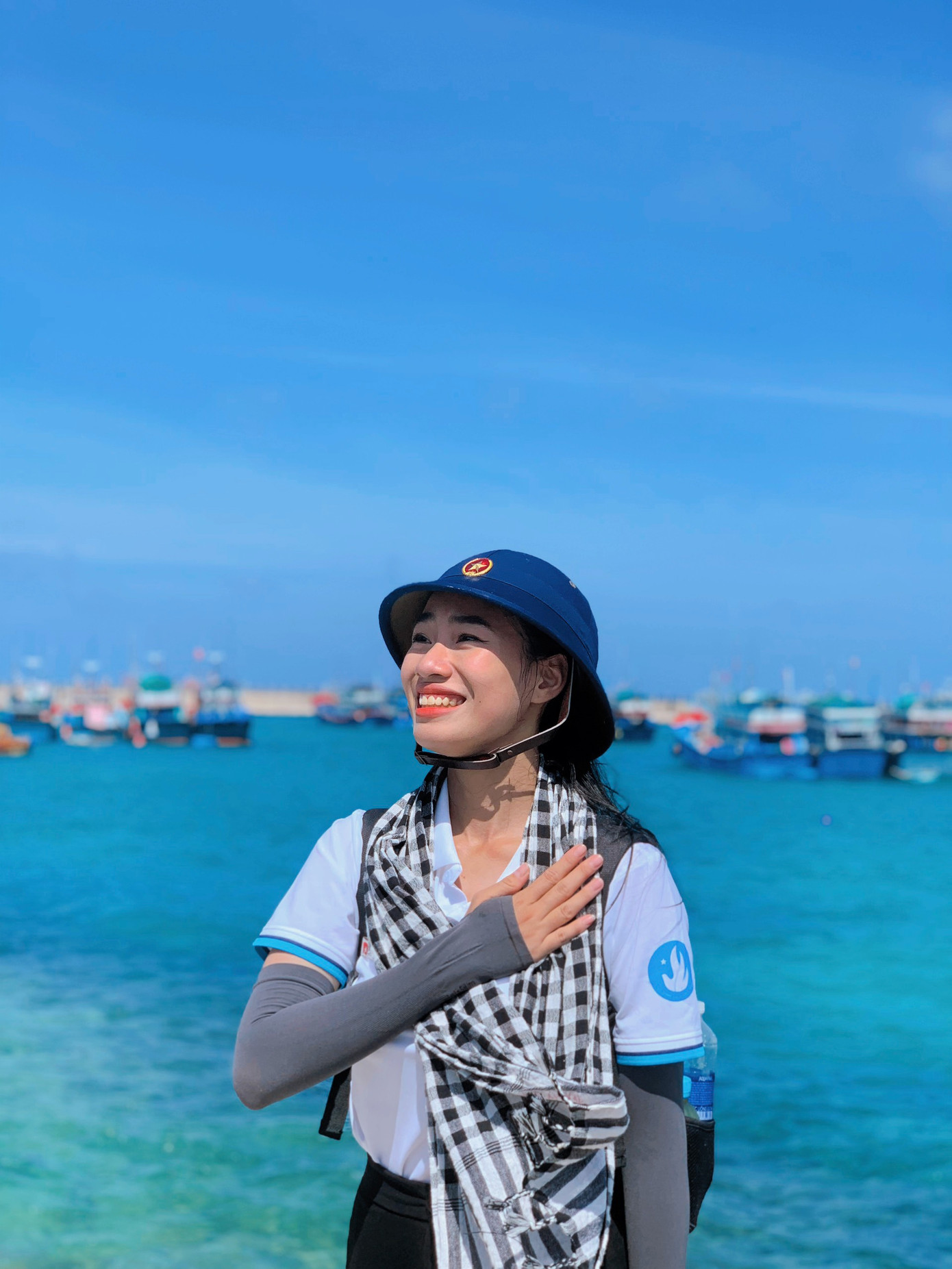 Võ Trà My, “cô gái văn nghệ” của cả đoàn trong chuyến hải trình. (Ảnh: NVCC)