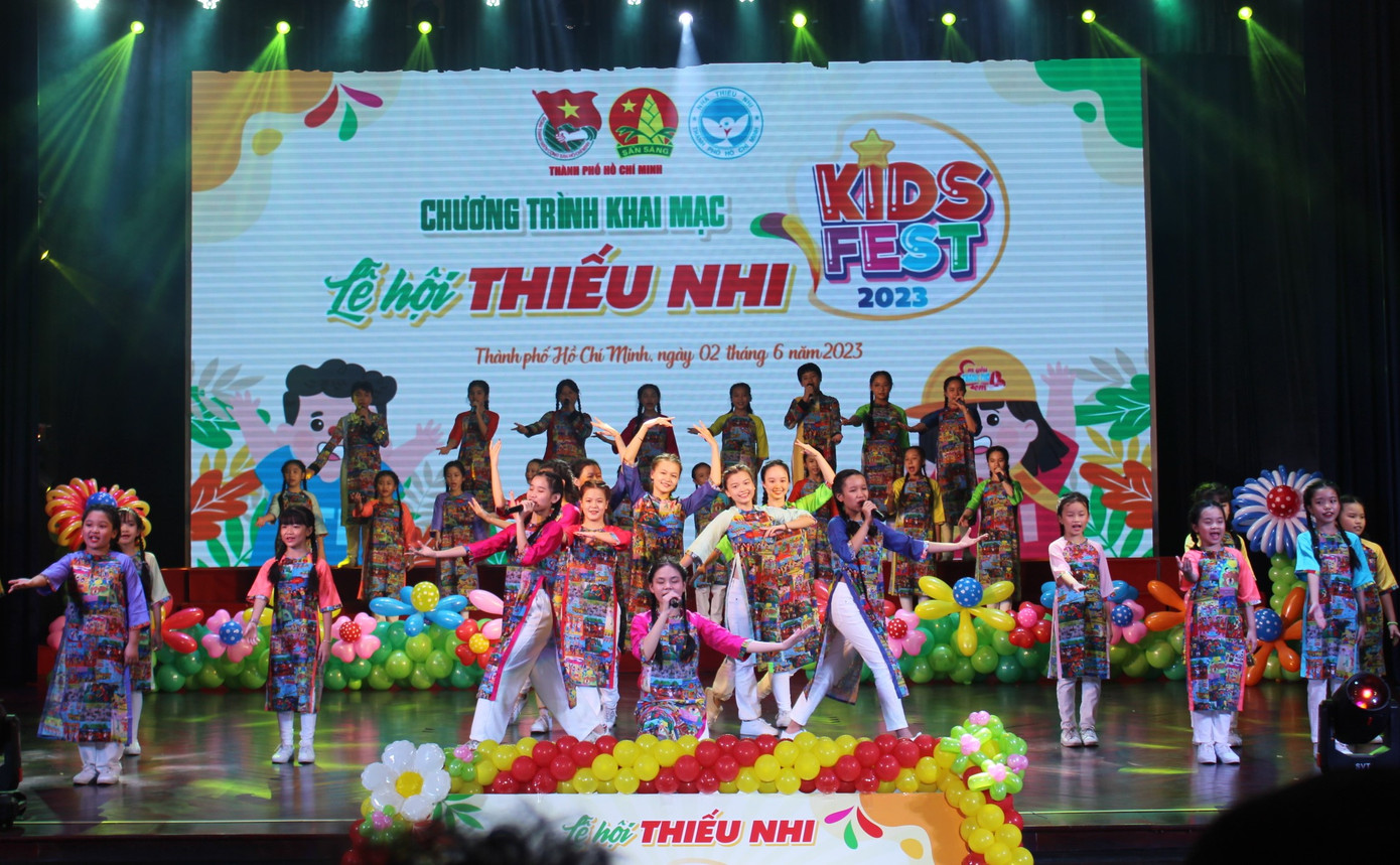 Các tiết mục văn nghệ đặc sắc tại chương trình khai mạc Lễ hội Thiếu nhi TP. HCM - &apos;Kids Fest 2023&apos;.