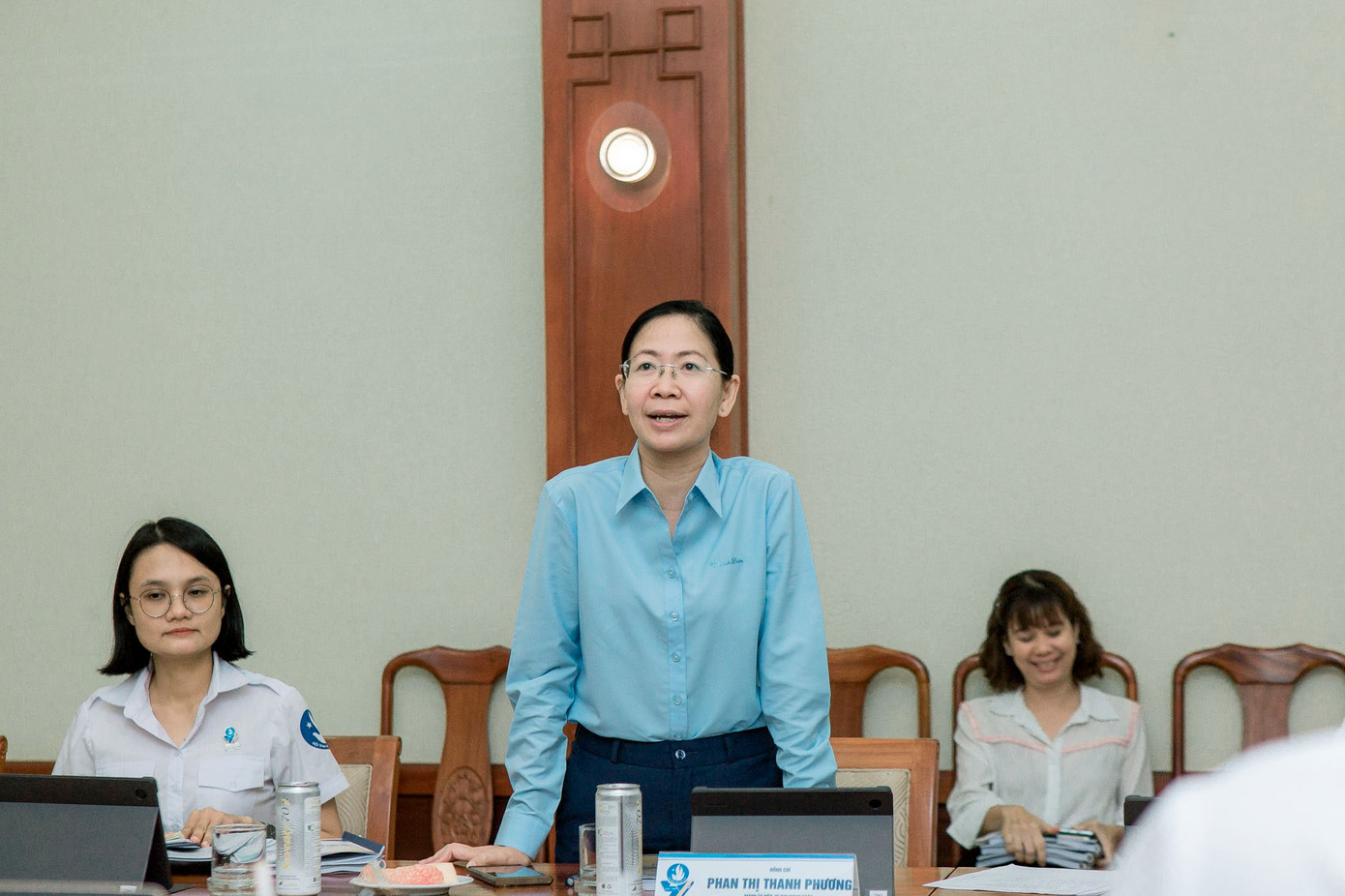 Bí thư Thành Đoàn TP. HCM Phan Thị Thanh Phương phát biểu tại Hội nghị. Bí thư Thành Đoàn TP. HCM Phan Thị Thanh Phương phát biểu tại Hội nghị.