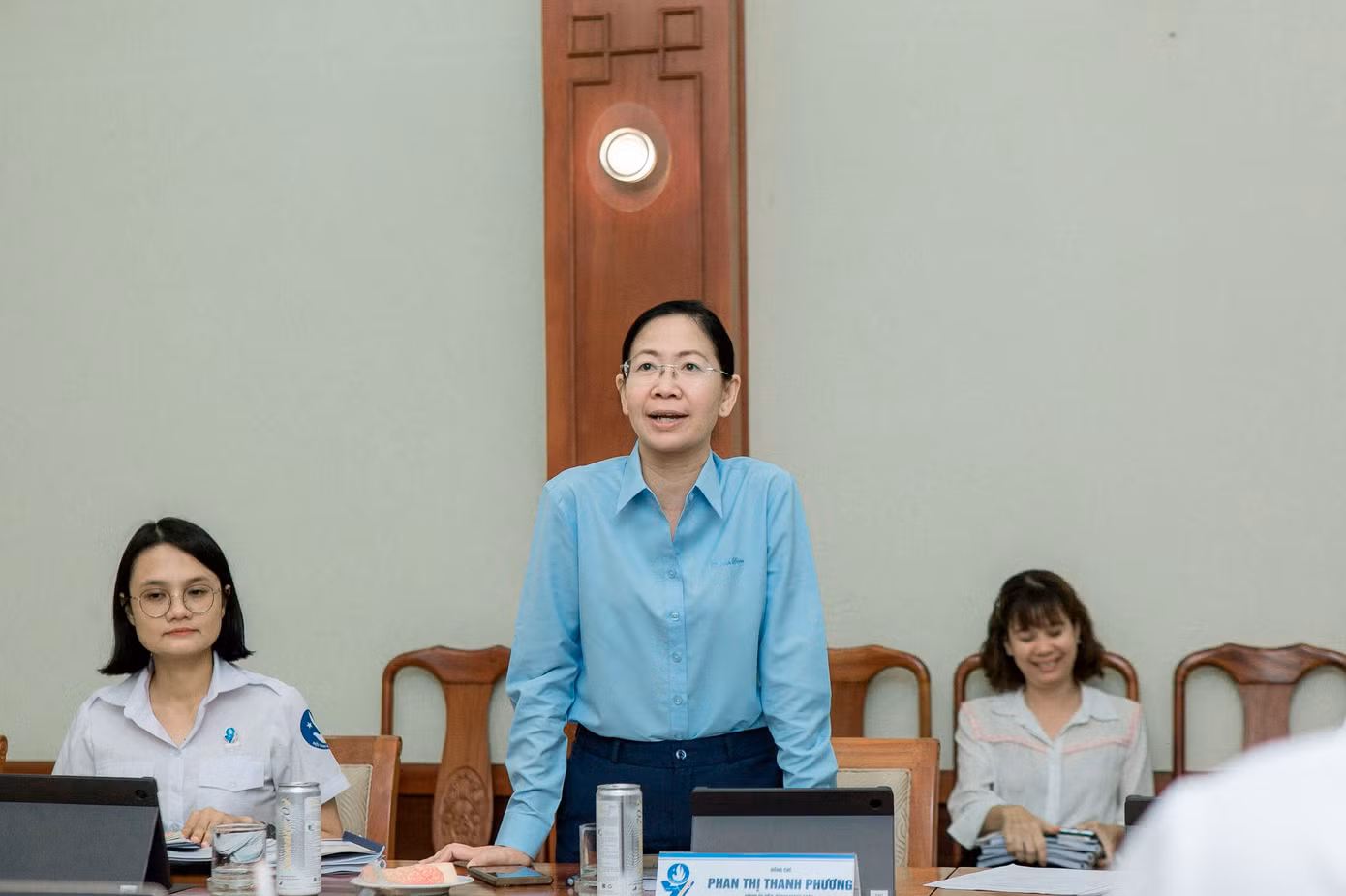 Bí thư Thành Đoàn TP. HCM Phan Thị Thanh Phương phát biểu tại Hội nghị.