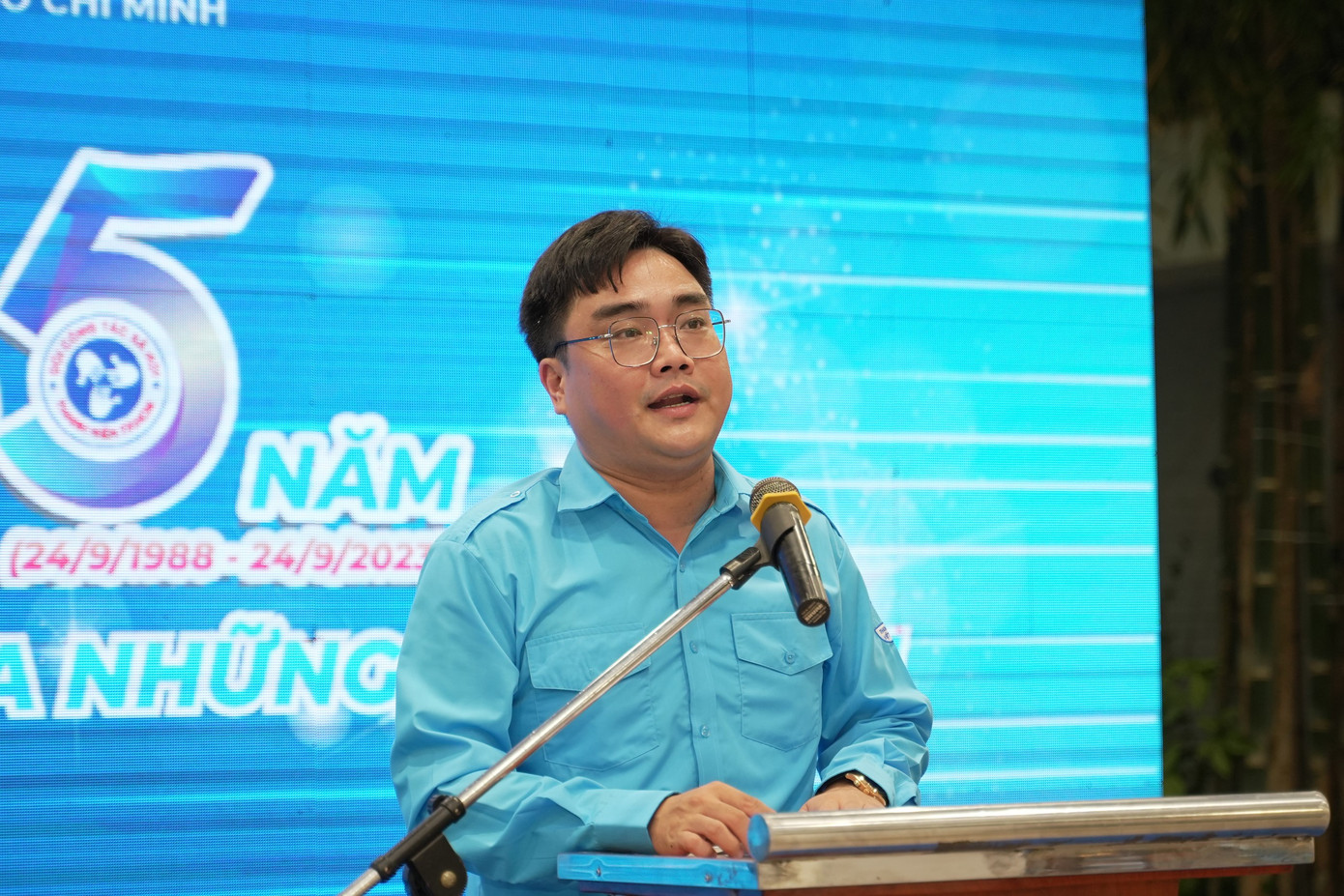 Anh Ngô Minh Hải – Phó Bí thư thường trực Thành Đoàn, Chủ tịch Hội LHTN TP. HCM phát biểu tại chương trình. Anh Ngô Minh Hải – Phó Bí thư thường trực Thành Đoàn, Chủ tịch Hội LHTN TP. HCM phát biểu tại chương trình.