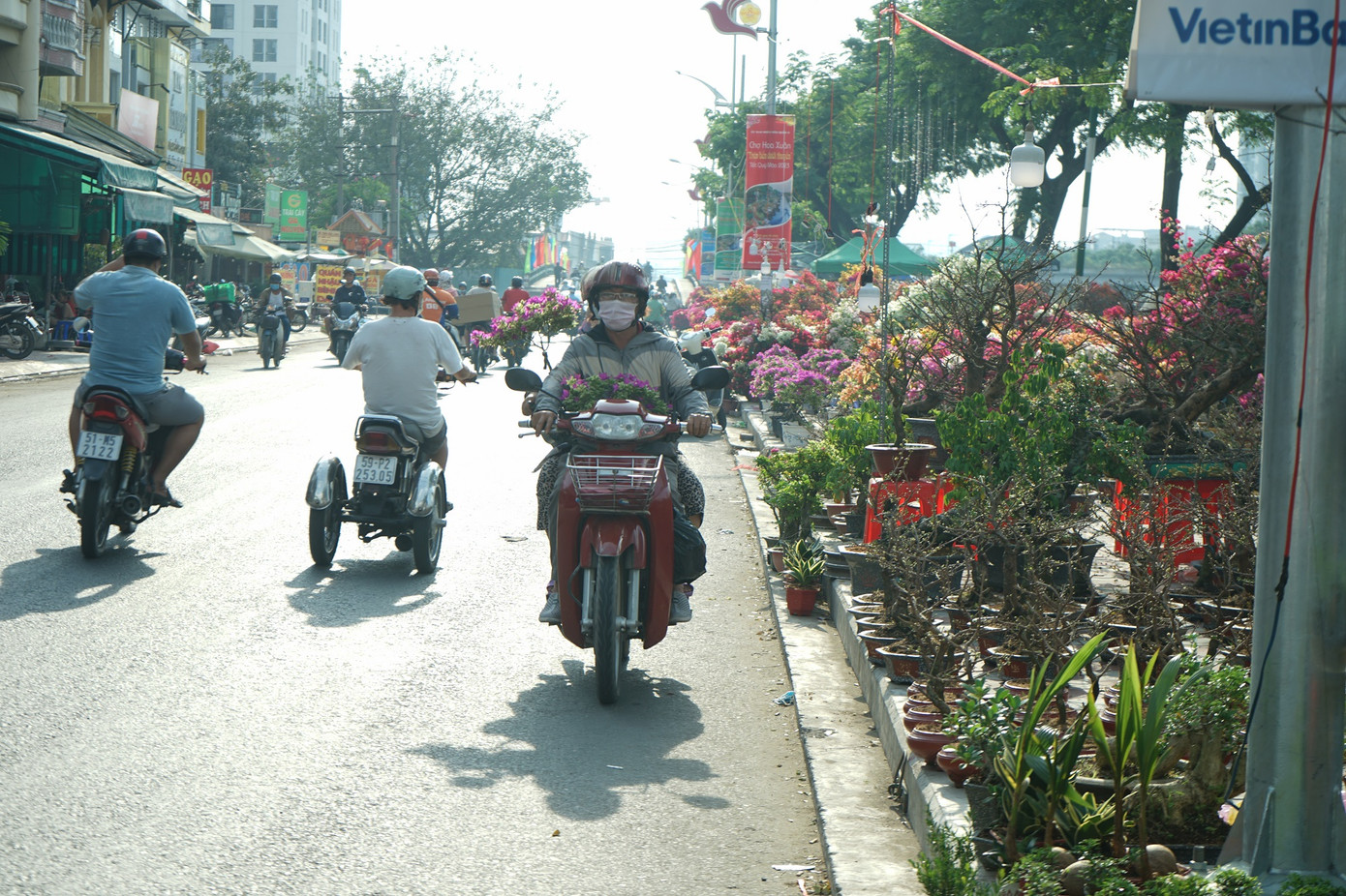 Nhiều gian hàng cây kiểng được bày bán tại đây. (Ảnh: Phong Nguyễn)