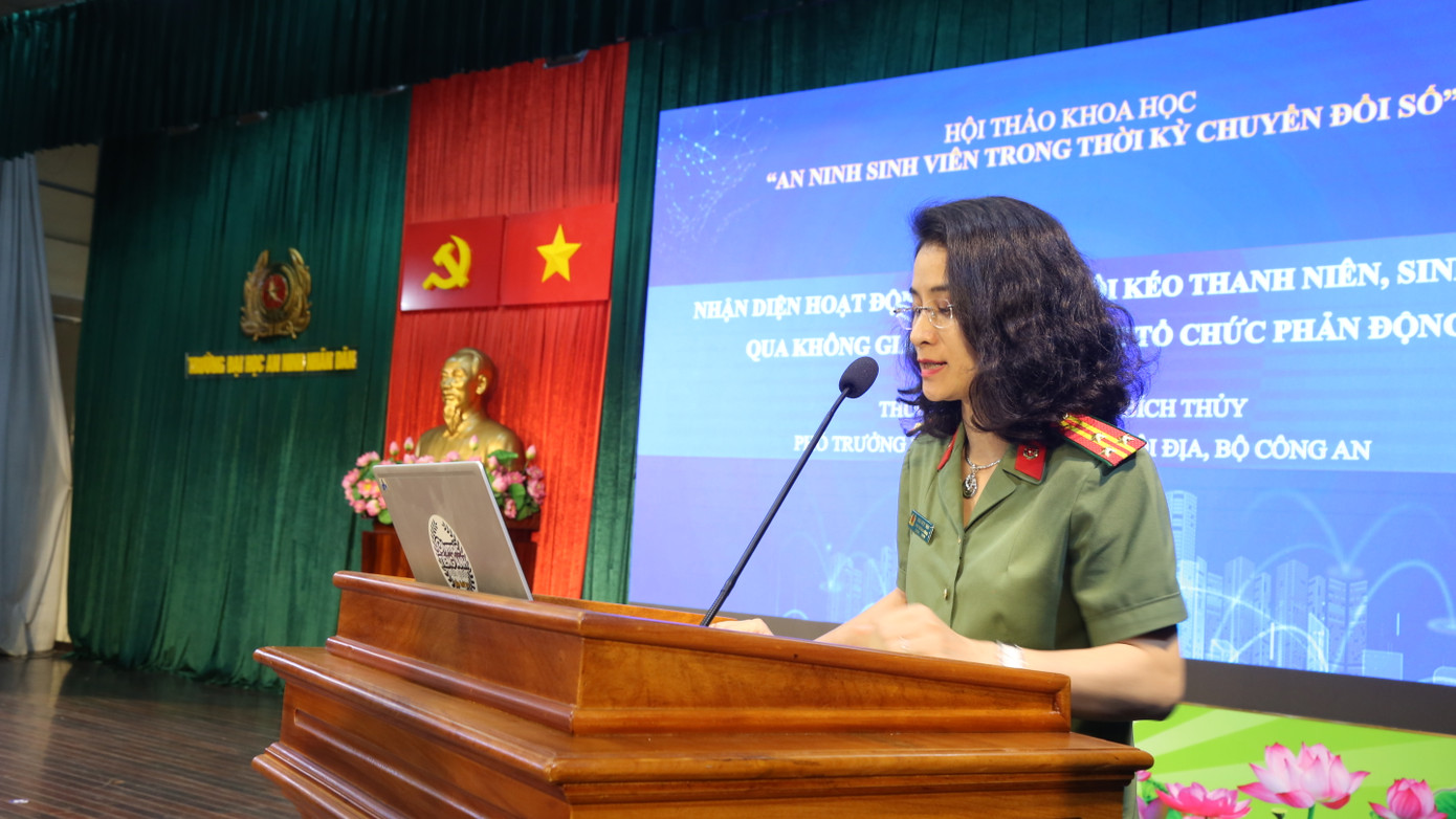 Thượng tá, TS Ngô Bích Thủy (Cục An ninh nội địa, Bộ Công an). Thượng tá, TS Ngô Bích Thủy (Cục An ninh nội địa, Bộ Công an).