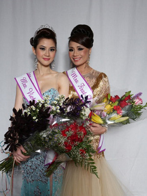  Chị Trương Thị Tuyết Nga cùng Tân Hoa hậu Phu nhân Việt Nam toàn cầu 2012 Trish Trâm Bùi (nhân viên y tế ở bang Washington – Mỹ)