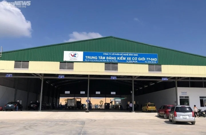 Trung tâm đăng kiểm xe cơ giới 77-04D Bình Định. Ảnh: VTC News.