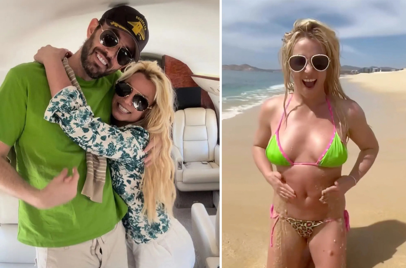 Britney Spears đi nghỉ với quản lý, không đeo nhẫn cưới suốt chuyến đi. Ảnh: IG.