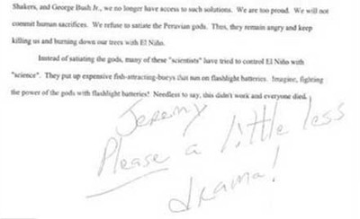 Cô không thể nhìn thấy bài làm của em nếu không có một cặp kính tàng hình