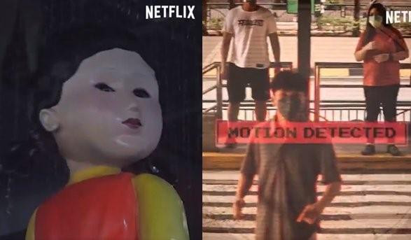 Vào ngày 22 (giờ địa phương) trên tài khoản Twitter Netflix Philippines, một đoạn video quay cảnh một con búp bê được lắp đặt trước một trung tâm mua sắm ở Philippines trong khuôn khổ chương trình quảng bá của Netflix. Con búp bê bắt gặp một người đàn ông đang cố gắng xâm phạm và bắn đèn đỏ từ mắt anh ta, tạo ra một bầu không khí kinh dị như nội dung của một bộ phim truyền hình.
