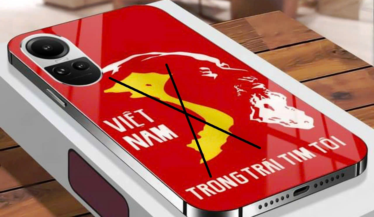 Pinacase.vn đăng bán sản phẩm có hình bản đồ Việt Nam nhưng không có quần đảo Hoàng Sa và Trường Sa.