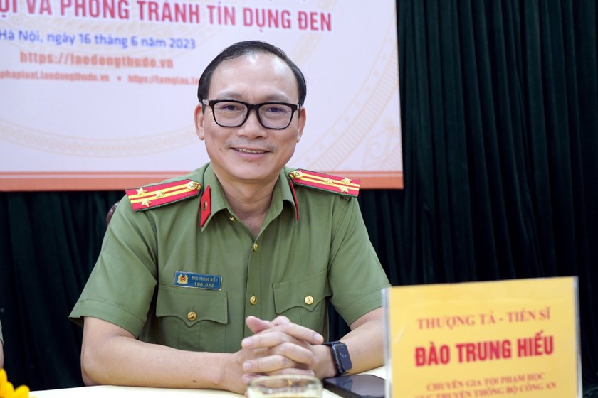 Thượng tá, tiến sĩ Đào Trung Hiếu - Chuyên gia tội phạm học.